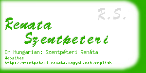 renata szentpeteri business card