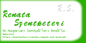 renata szentpeteri business card